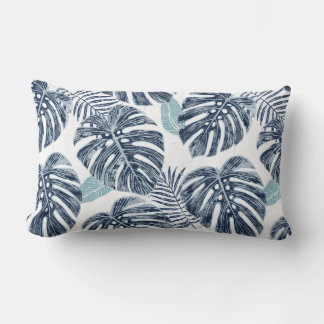 Monstera Handflatan Lövs Lumbar Pillow Lumbarkudde