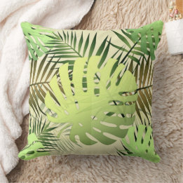 Monstera Handflatan Lövs Tropical Jungle Kudde