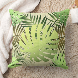 Monstera Handflatan Lövs Tropical Jungle Kudde