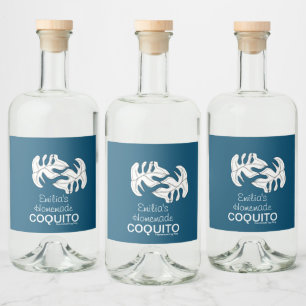 Monstera Hemmagjord Coquito Recept Verksamhetsvaru Spritflaskor Etikett