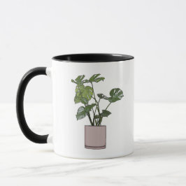 Monstera i Rosa Pot Mugg
