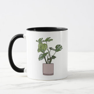 Monstera i Rosa Pot Mugg