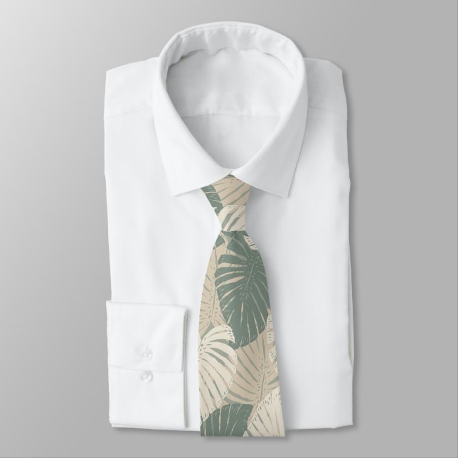 Monstera Jungle Hawaiian Tropiska blad - Salvia Slips (Bunden)