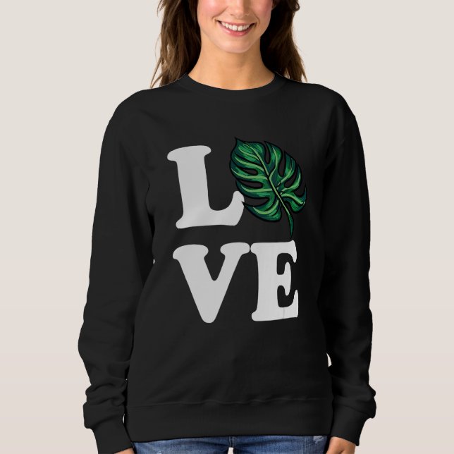 Monstera Kärlek Plant T Shirt (Framsida)