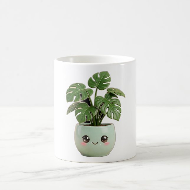 Monstera Kawaii Inomhusväxt Mugg (Center)