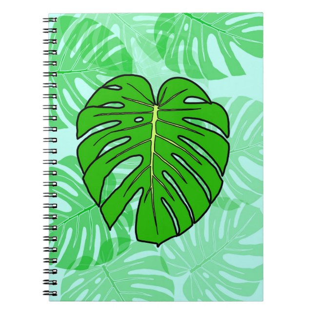 Monstera Leaf Anteckningsbok (Framsidan)