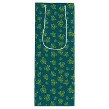 Monstera Leaf Wine Gift Bag