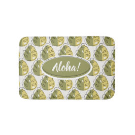 Monstera Leaves - Green Badrumsmatta