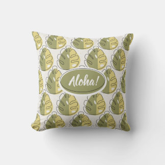 Monstera Leaves - Green Kudde