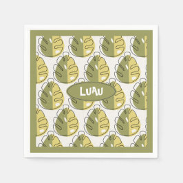 Monstera Leaves – Green Pappersservett