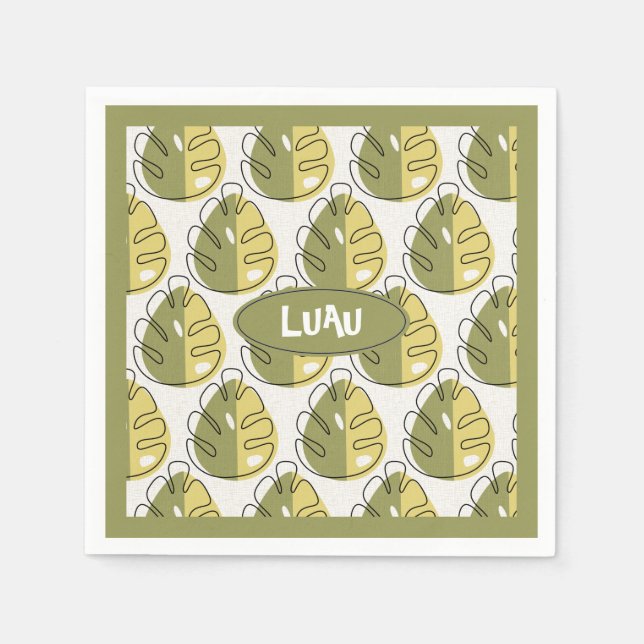 Monstera Leaves – Green Pappersservett (Framsidan)