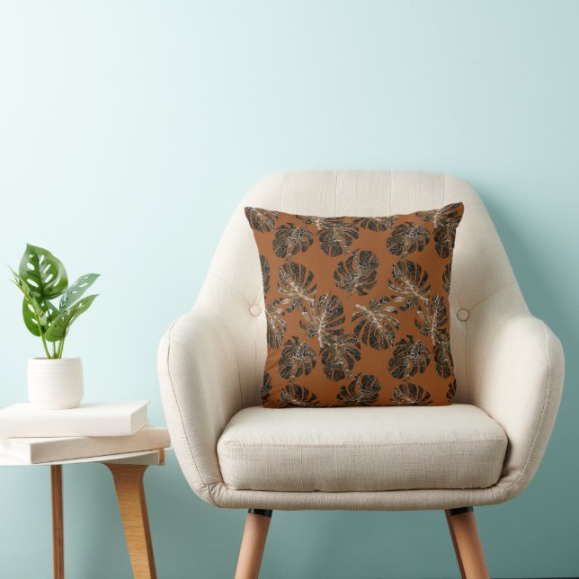 Monstera Leo Djurtryck Glam 3 Kudde (Stol)