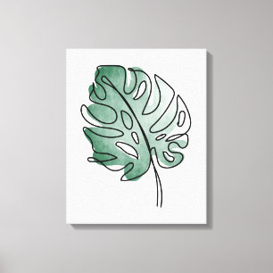 Monstera löv canvastryck