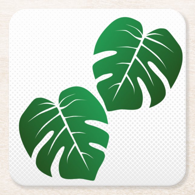 Monstera Löv Design Papper Underlägg (Framsidan)