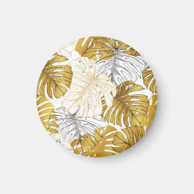 Monstera Löv: Golden White Magnet (Framsidan)