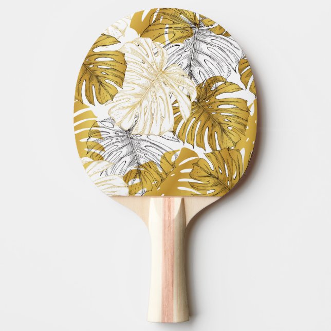 Monstera Löv: Golden White Pingisracket (Framsidan)