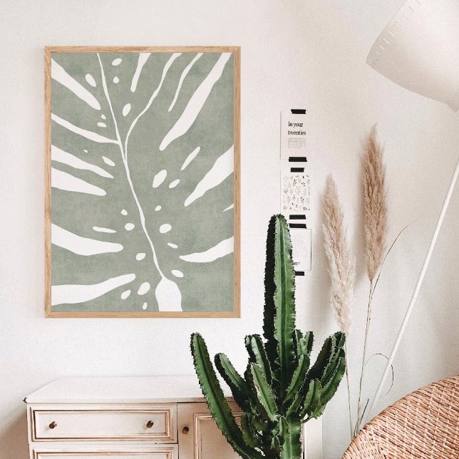 Monstera löv, grönt poster (Skapare uppladdad)