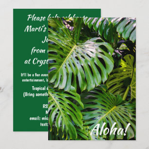 Monstera Löv, Limahuli Gardens, Kauai, Hawaii Inbjudningar