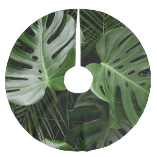 Monstera löv, lyxtropiskt utseende. julgransmatta borstad polyester
