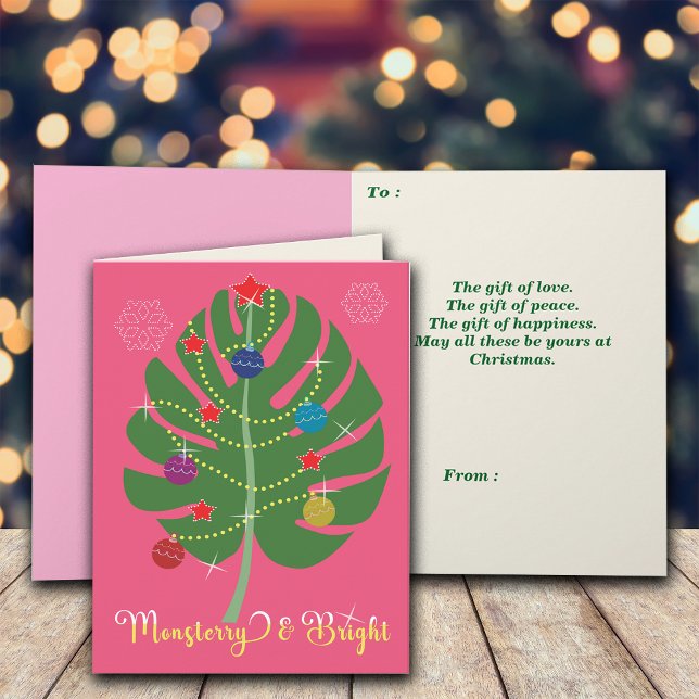 Monstera Löv Monsterry & Bright Plant Älskare Kort (Skapare uppladdad)