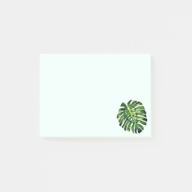 Monstera Löv Post IT-anteckningar Post-it Block (Framsida)