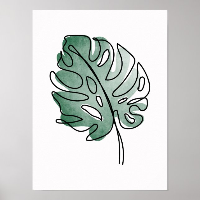 Monstera löv poster (Framsidan)