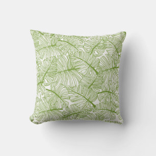Monstera löv, sömlös blommigt design. kudde