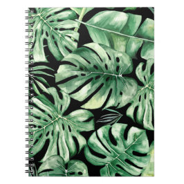 Monstera Löv Spiral fotopatbok för fotnoter Anteckningsbok