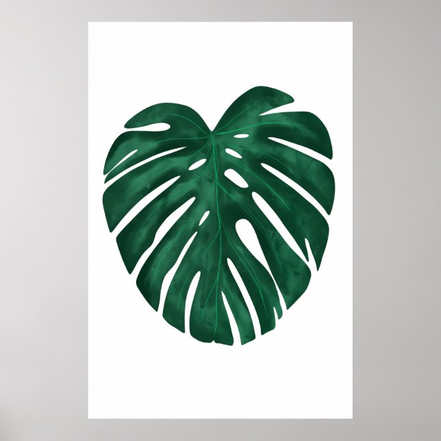 Monstera Löv Tropical Plant Poster (Framsidan)
