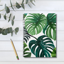 Monstera Löv Watercolor Anteckningsbok