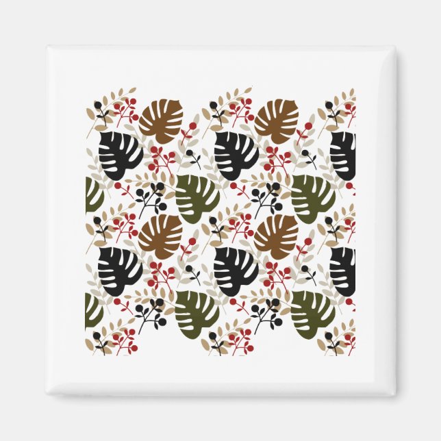 Monstera Lövs and Twigs Magnet (Framsidan)