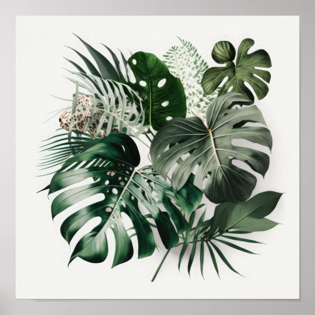 Monstera Lövs Art-utskrift Poster (Framsidan)