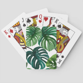 Monstera Lövs | Enkel modern vattenfärg Casinokort