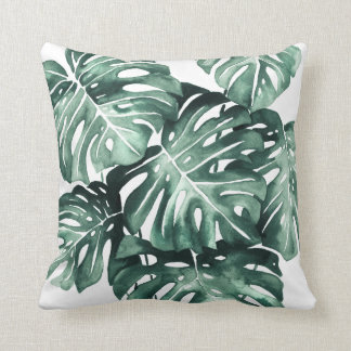 Monstera Lövs Illustration Kudde