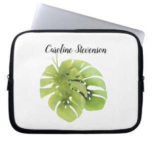 Monstera lövs laptop fodral