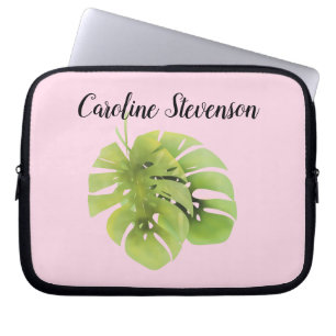 Monstera lövs laptop sleeve
