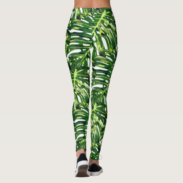 Monstera Lövs Leggings (Baksida)