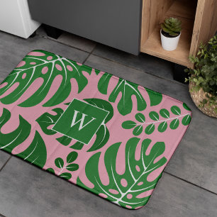 Monstera Lövs Monogrammed Badrumsmatta