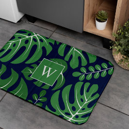 Monstera Lövs Monogrammed Badrumsmatta