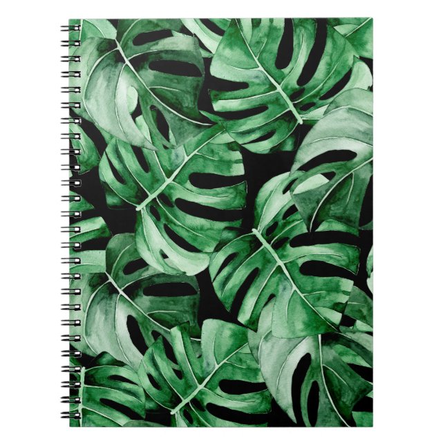 Monstera lövs mönster anteckningsbok (Framsidan)