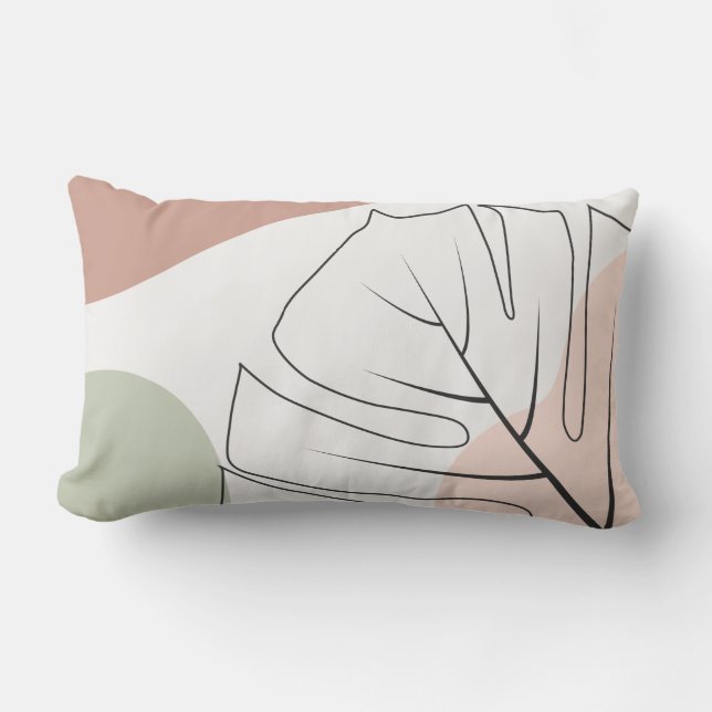 Monstera minimalist lumbarkudde (Framsida)