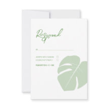 Monstera ・ Modern Tropiska Bröllop ・ Grönt Löv