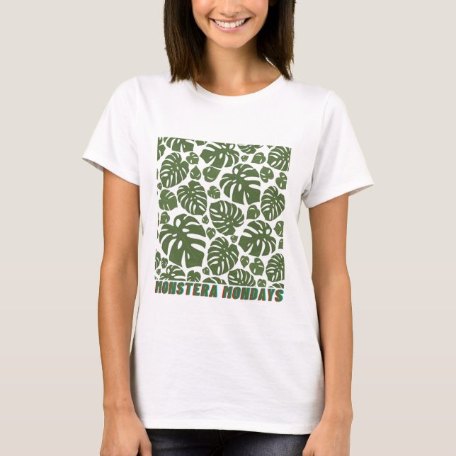 Monstera Mondays T Shirt (Framsida)