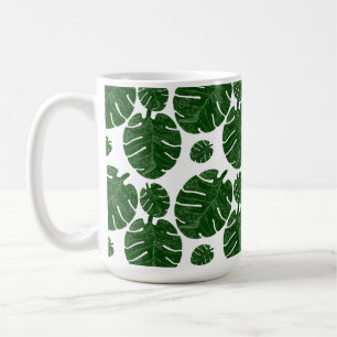 Monstera-mönster kaffemugg