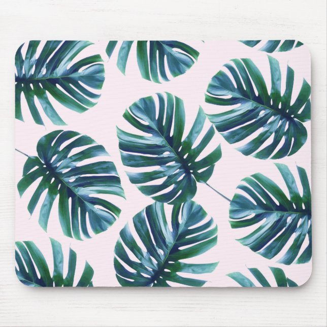 Monstera mönster Mousepad Musmatta (Framsidan)