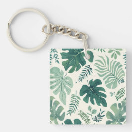 Monstera Mood - Tropical Löv Acrylic Keychain