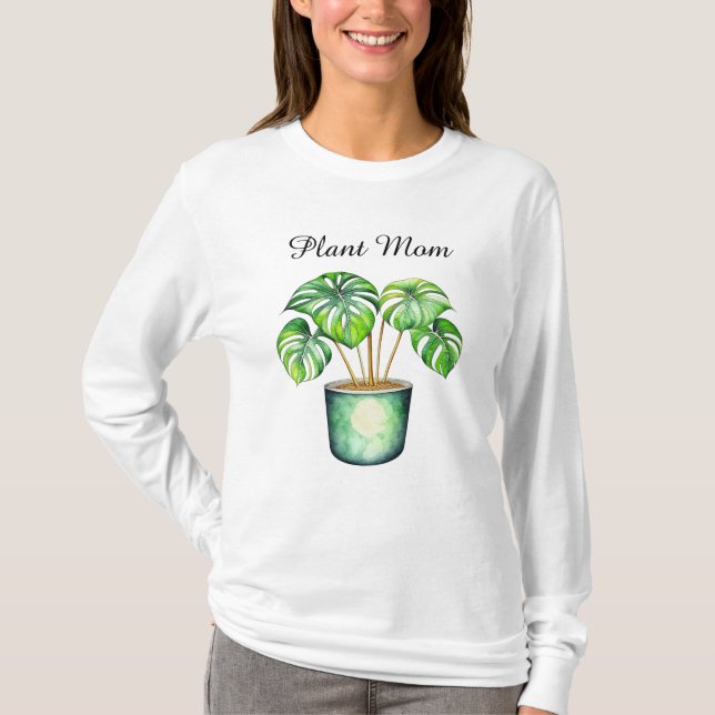 Monstera | Plant Mamma T Shirt (Framsida)