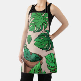 Monstera Plant Pot Mönster Art