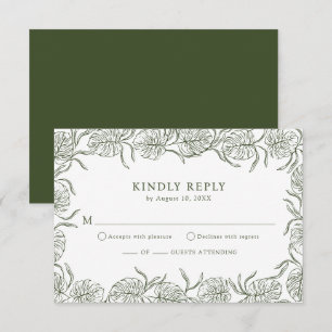 Monstera RSVP-kort OSA Kort
