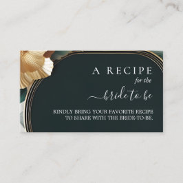 Monstera Smaragdgrön och guld bröllopsdusch Tilläggskort